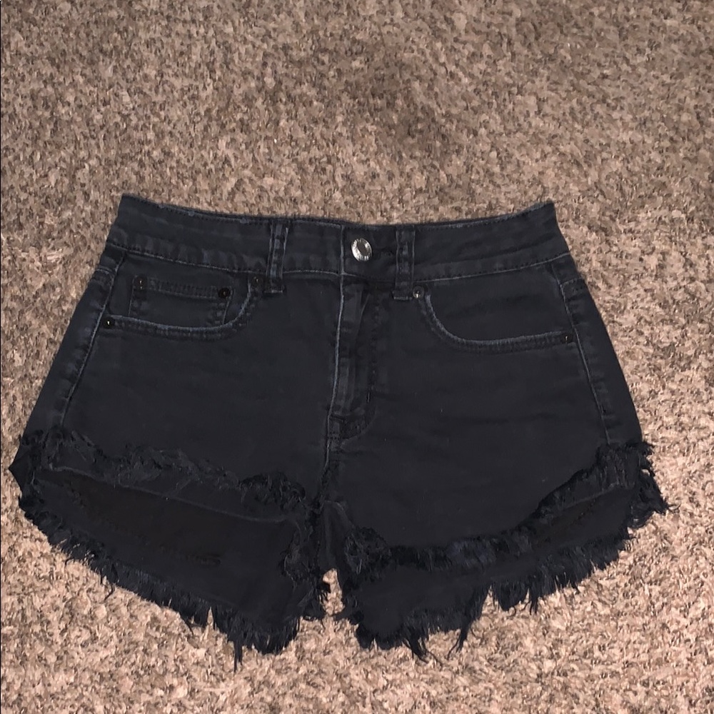 American Eagle Black Denim Women's Shorts size 4